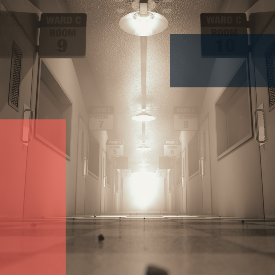 uhyggelig øde hospitalsgang